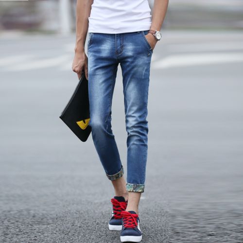 Jeans pour jeunesse coupe droite en coton - Ref 1463211