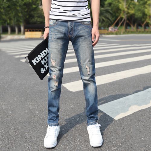 Jeans pour jeunesse coupe droite en coton Quatre saisons - Ref 1463212
