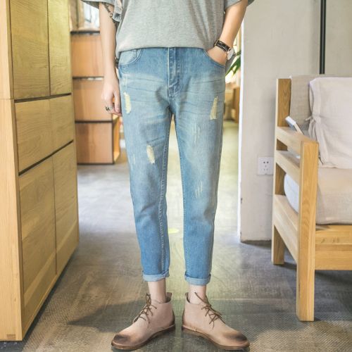 Jeans pour adolescent Sarouel en coton Quatre saisons - Ref 1463231