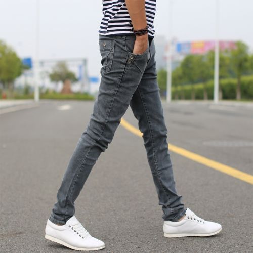 Jeans pour adolescent pieds Slim en coton Quatre saisons - Ref 1463233