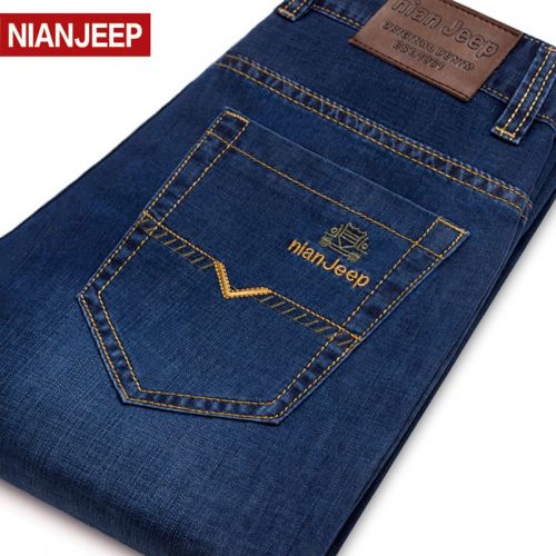 Jeans pour jeunesse coupe droite NIANJEEP en coton été - Ref 1463246