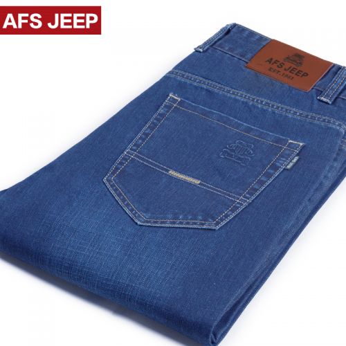 Jeans pour jeunesse coupe droite AFS JEEP de coton, fibres polyester Quatre saisons - Ref 1463275