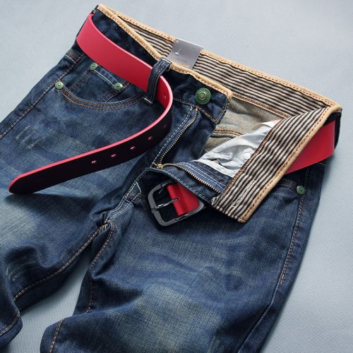 Jeans pour adolescent coupe droite Coton, de fibres polyester viscose rayonne automne - Ref 1463290