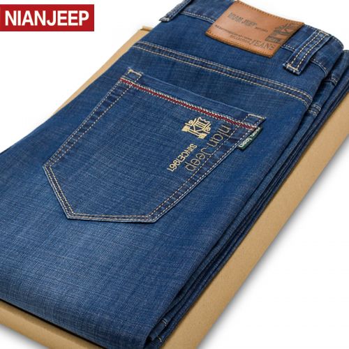 Jeans pour jeunesse coupe droite NIANJEEP en coton Quatre saisons - Ref 1463315