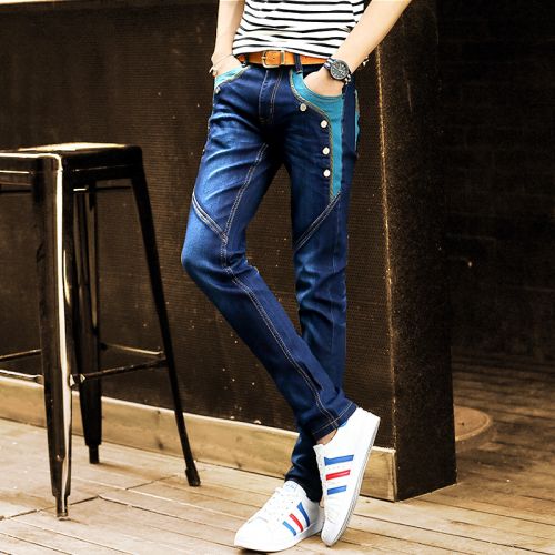 Jeans pour adolescent pieds Slim KEIDENLION en coton printemps - Ref 1463318