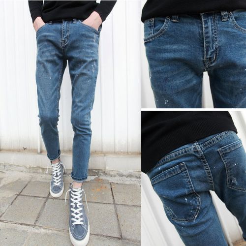 Jeans pour jeunesse pieds Slim en coton été - Ref 1463329