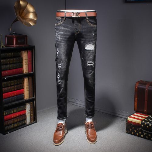 Jeans pour jeunesse pieds Slim en CVC automne - Ref 1463340
