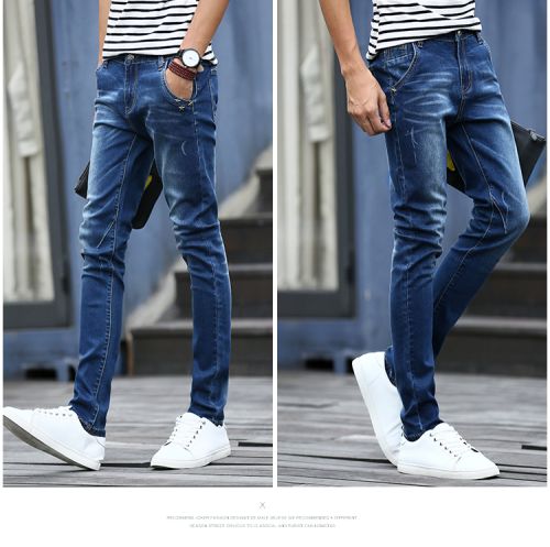 Jeans pour jeunesse pieds Slim JEANS en coton Quatre saisons - Ref 1463358