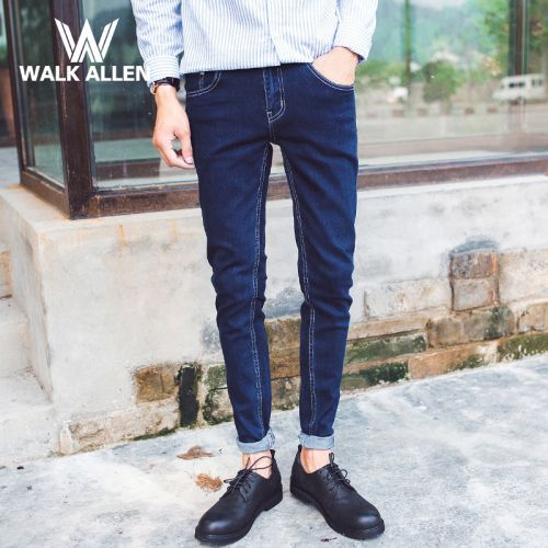 Jeans pour jeunesse pieds Slim WALK ALLEN Coton polyester polyuréthane élastique fibre spandex automne - Ref 1463366