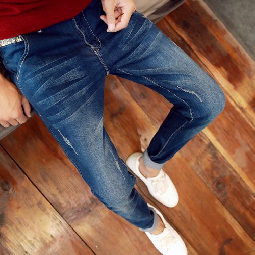 Jeans pour jeunesse pieds Slim USIGSX Coton, fibres de polyester viscose rayonne automne - Ref 1463381