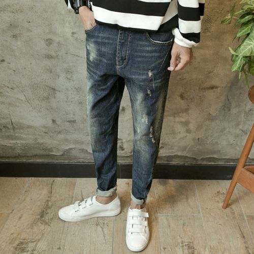 Jeans pour adolescent pieds Slim JEANS en coton automne - Ref 1463390