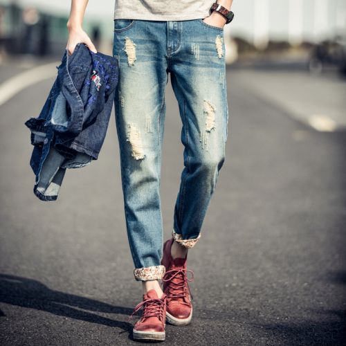Jeans pour jeunesse Sarouel en coton Quatre saisons - Ref 1463411