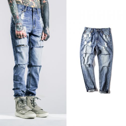 Jeans pour jeunesse coupe droite en coton automne - Ref 1463421
