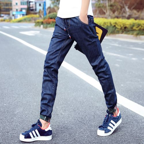 Jeans pour jeunesse pieds Slim en coton Quatre saisons - Ref 1463424