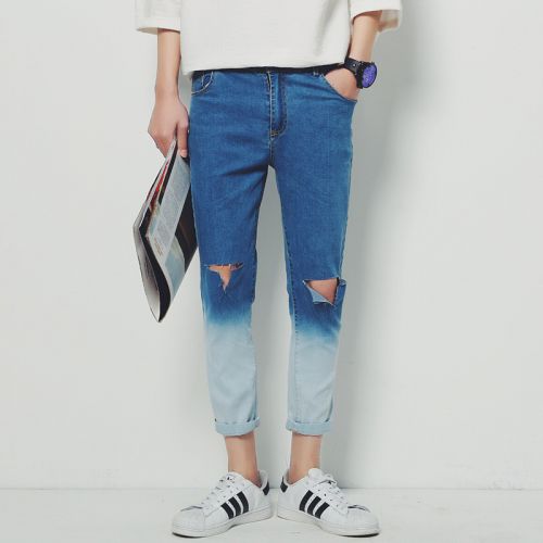 Jeans pour jeunesse pieds Slim été - Ref 1463444