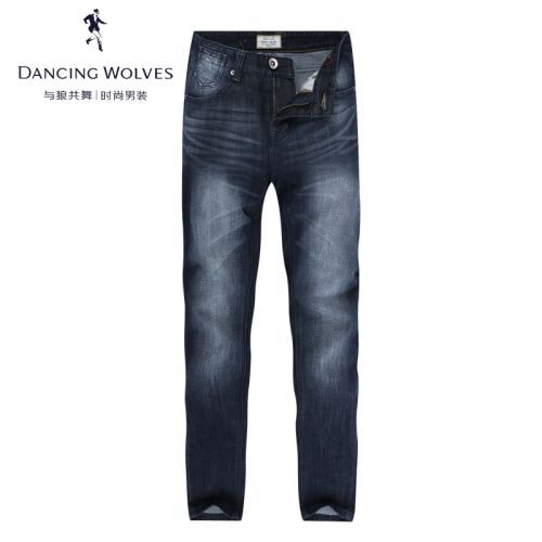 Jeans pour jeunesse coupe droite DWOLVES en coton automne - Ref 1463448