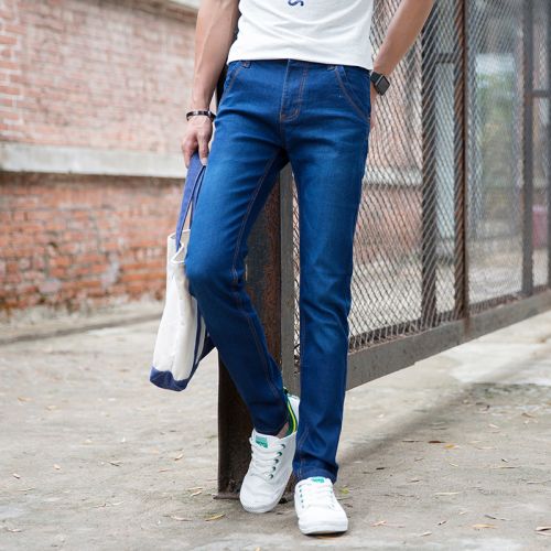 Jeans pour adolescent pieds Slim KTZZN en coton Quatre saisons - Ref 1463457