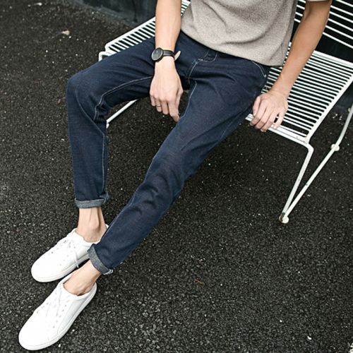 Jeans pour adolescent pieds Slim en coton Quatre saisons - Ref 1463475
