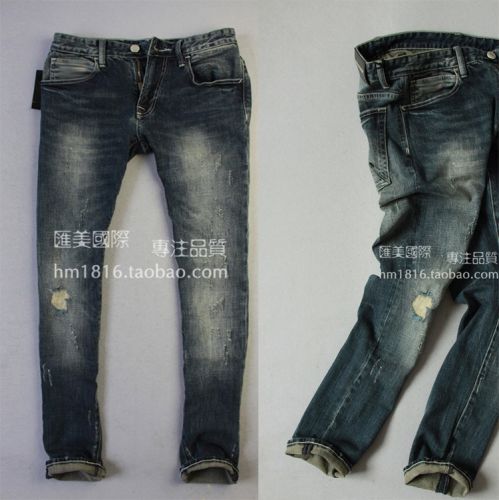 Jeans pour adolescent pieds Slim en coton Quatre saisons - Ref 1463483