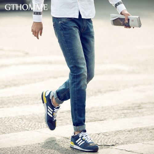 Jeans pour jeunesse pieds Slim GTHOMME Coton fibre de polyester viscose polyuréthane élastique spandex Quatre saisons - Ref 1463484