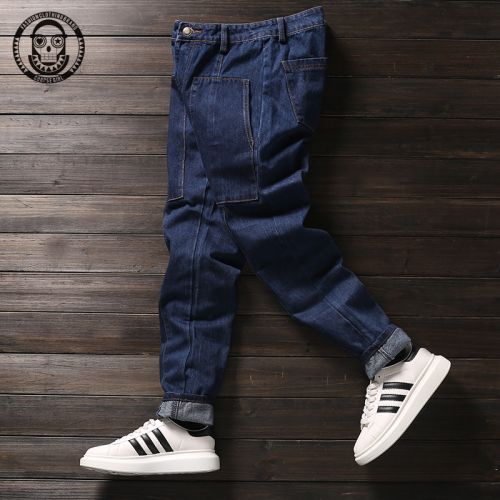 Jeans pour adolescent Sarouel en coton Quatre saisons - Ref 1463493
