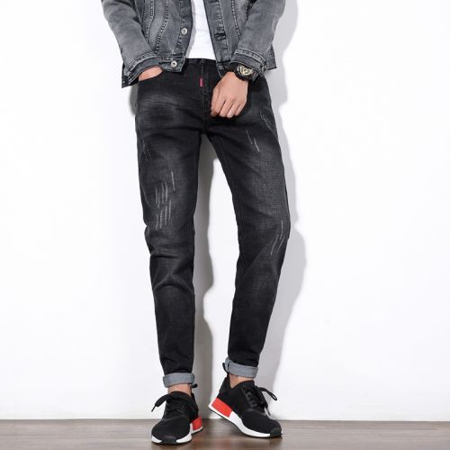 Jeans pour jeunesse pieds Slim en coton automne - Ref 1463500