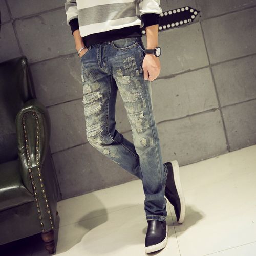 Jeans pour jeunesse coupe droite en coton Quatre saisons - Ref 1463504