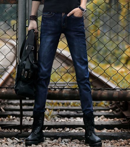 Jeans pour jeunesse pieds Slim en coton automne - Ref 1463507