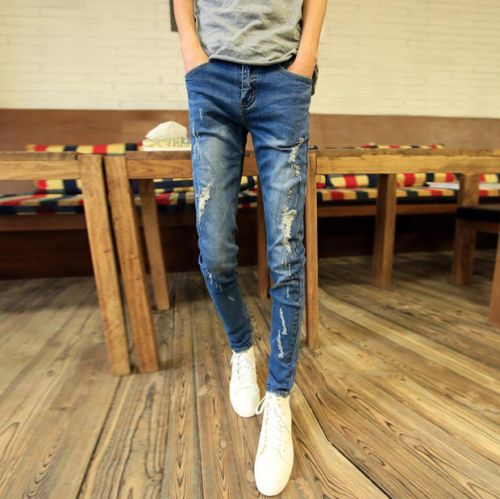 Jeans pour jeunesse pieds Slim en coton hiver - Ref 1463512