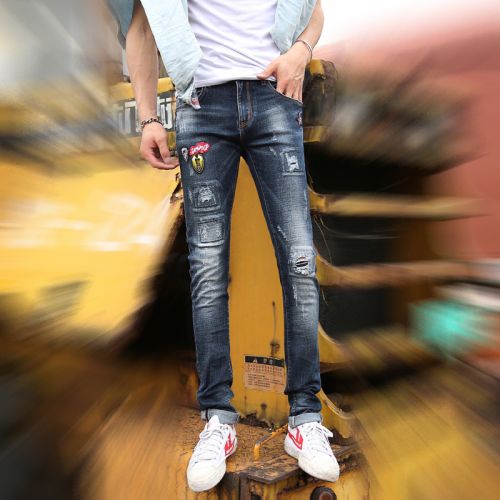 Jeans pour jeunesse pieds Slim JEANS en coton Quatre saisons - Ref 1463522