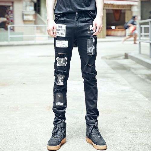 Jeans pour adolescent pieds Slim en CVC automne - Ref 1463526