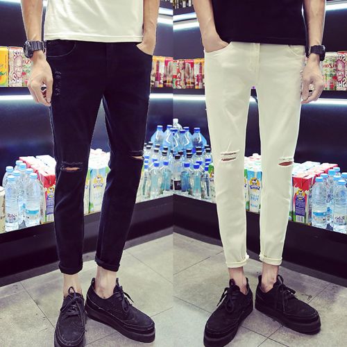 Jeans de coton, polyéthylène téréphtalate PET polyuréthane élastique fibreux spandex - Ref 1463533