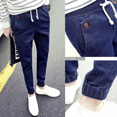 Jeans pour jeunesse pieds Slim en coton automne - Ref 1463539