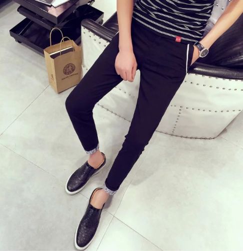 Jeans pour adolescent pieds Slim en coton Quatre saisons - Ref 1463544