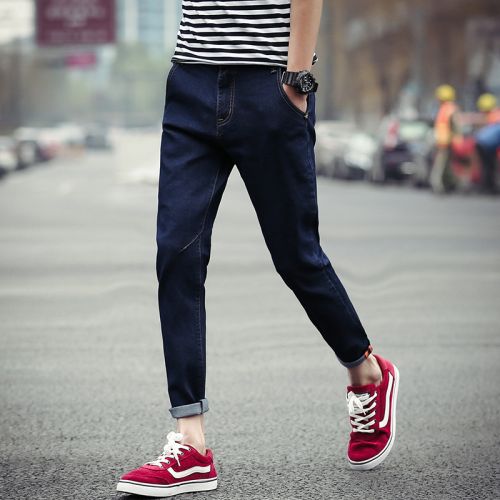 Jeans pour jeunesse pieds Slim en coton été - Ref 1463557