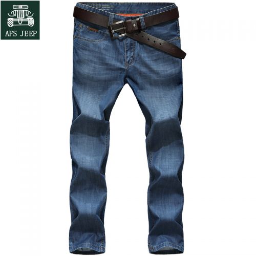 Jeans pour jeunesse coupe droite AFS JEEP en coton été - Ref 1463562