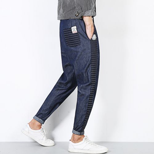 Jeans pour adolescent Sarouel Coton fibre de polyester fibres viscose rayonne polyamide nylon automne - Ref 1463577