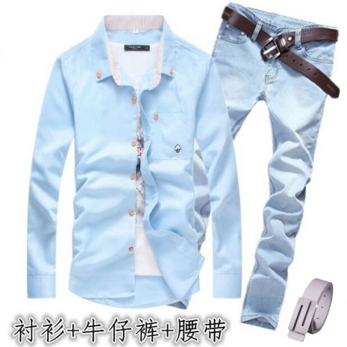 Jeans pour adolescent pieds Slim en coton Quatre saisons - Ref 1463620