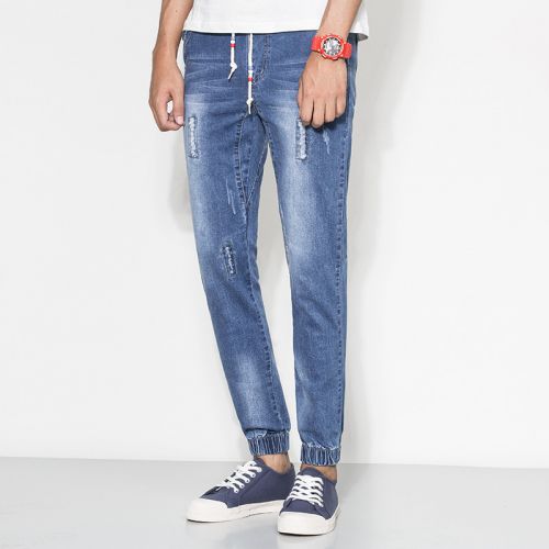 Jeans pour adolescent pieds Slim en coton - Ref 1463621