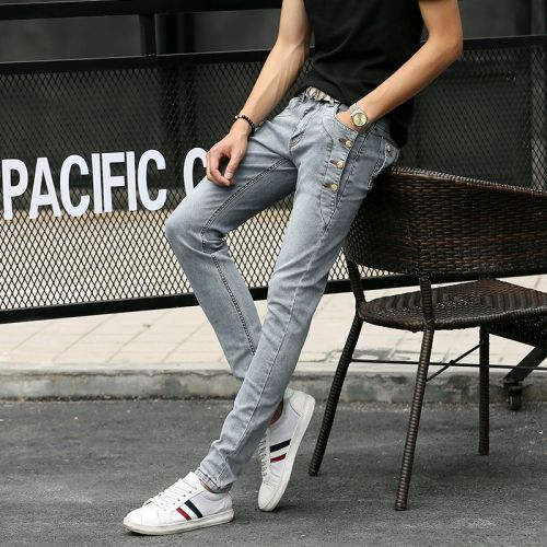 Jeans pour jeunesse pieds Slim JEANS en coton été - Ref 1463631