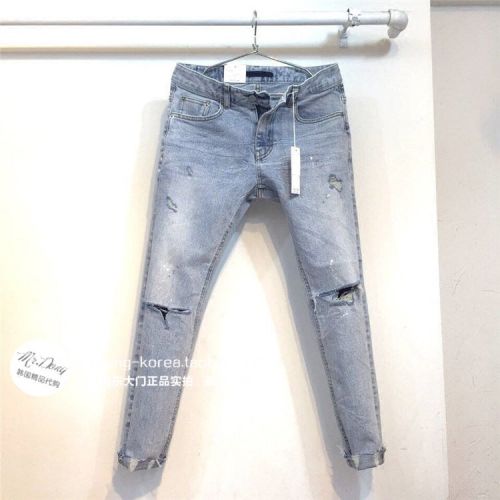 Jeans pour jeunesse pieds Slim en coton été - Ref 1463653