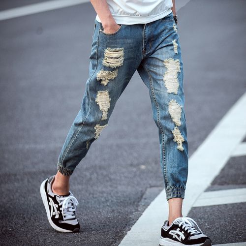 Jeans pour jeunesse pieds Slim été - Ref 1463654