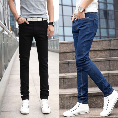 Jeans pour adolescent pieds Slim en coton Quatre saisons - Ref 1463660