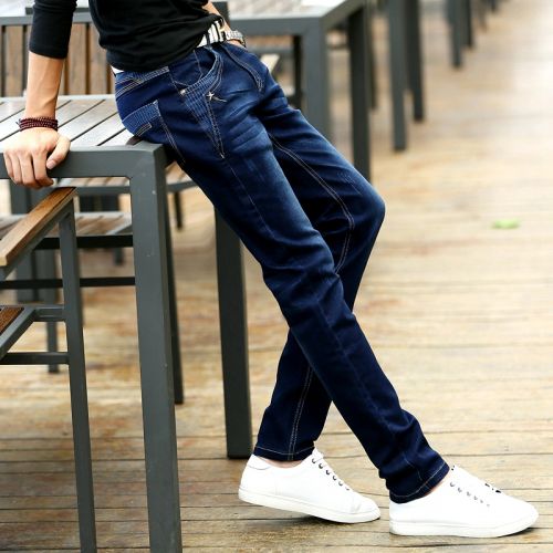 Jeans pour adolescent pieds Slim en coton Quatre saisons - Ref 1463664
