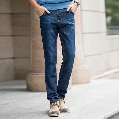 Jeans pour jeunesse coupe droite en coton printemps - Ref 1463685
