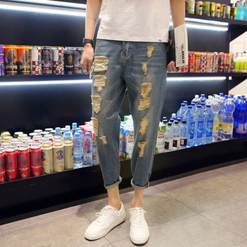 Jeans pour adolescent Sarouel en coton été - Ref 1463699