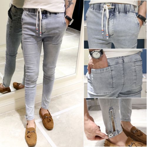 Jeans pour adolescent pieds Slim en coton Quatre saisons - Ref 1463715