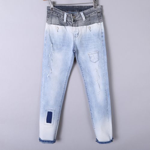 Jeans pour adolescent pieds Slim en coton hiver - Ref 1463733