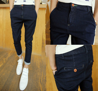 Jeans pour adolescent pieds Slim en coton été - Ref 1463738