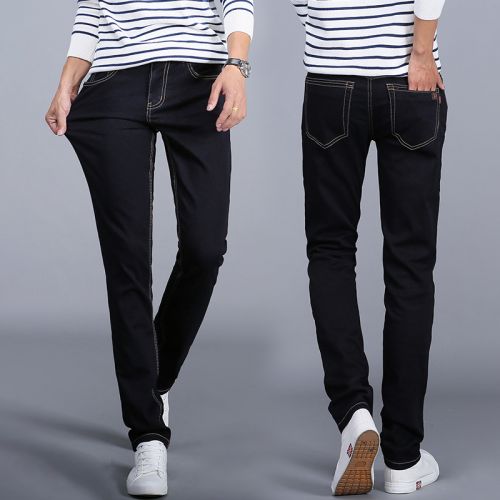 Jeans pour jeunesse pieds Slim SPAMA en coton automne - Ref 1463741